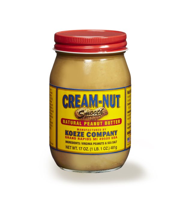 Cream Nut Natural Smooth Peanut Butter - 17 oz jar