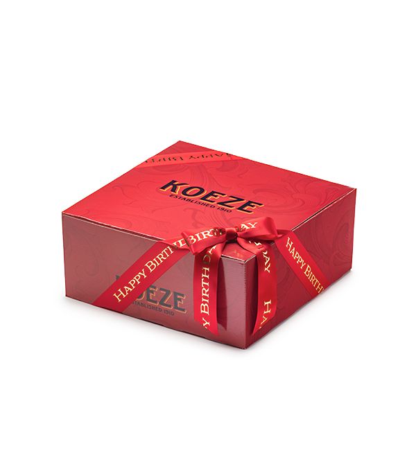 Macadamia Mix & Milk Chocolate Red Executive Box - Happy Birthday