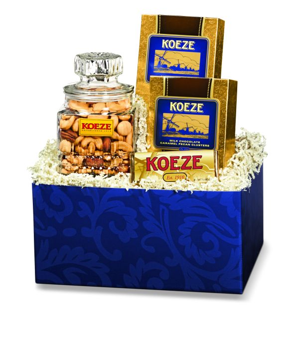 Koeze's Gold and Glass Mix with Macs Gift Set