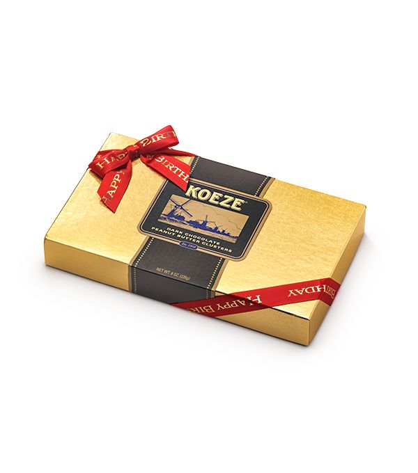 Dark Chocolate Peanut Butter Pecan Turtles - 8 oz. Happy Birthday