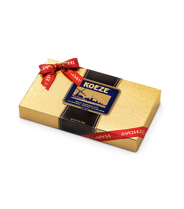 Milk Chocolate Caramel Pecan Turtles - 8oz. Happy Birthday