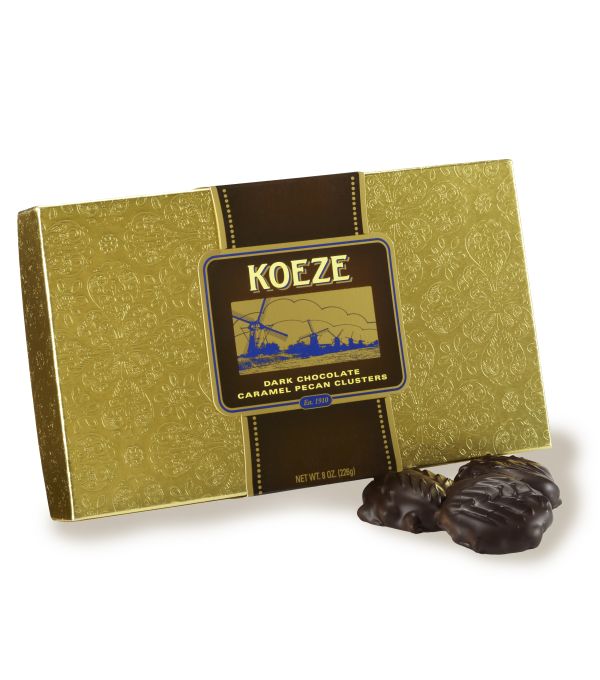 Dark Chocolate Pecan Clusters - 8 oz Box 