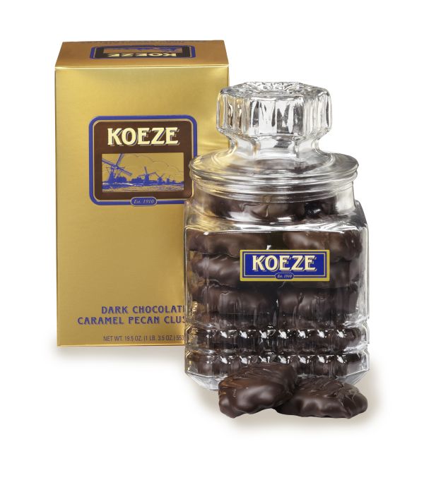 Dark Chocolate Pecan Clusters - 19.5 oz. Decanter