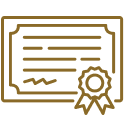 Icon of a certificate